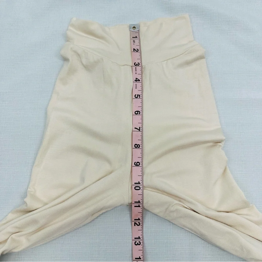 OH Polly size 2 Ivory High Waist Ruched Bootie Leggings NEW - Picture 9 of 14